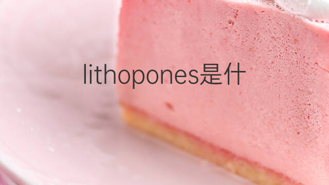 lithopones是什么意思 lithopones的中文翻译、读音、例句