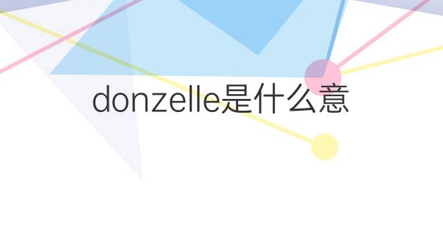 donzelle是什么意思 donzelle的中文翻译、读音、例句