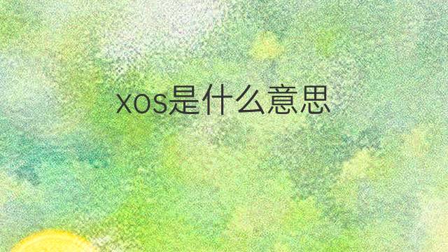 xos是什么意思 xos的中文翻译、读音、例句