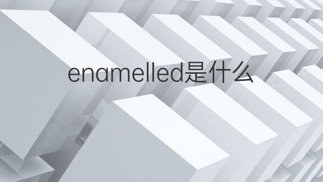 enamelled是什么意思 enamelled的中文翻译、读音、例句