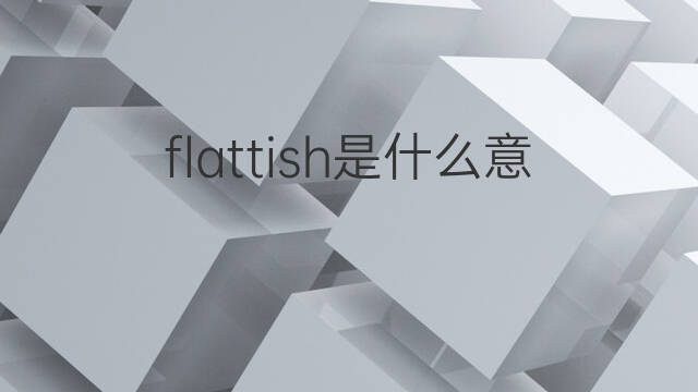 flattish是什么意思 flattish的中文翻译、读音、例句