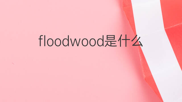 floodwood是什么意思 floodwood的中文翻译、读音、例句
