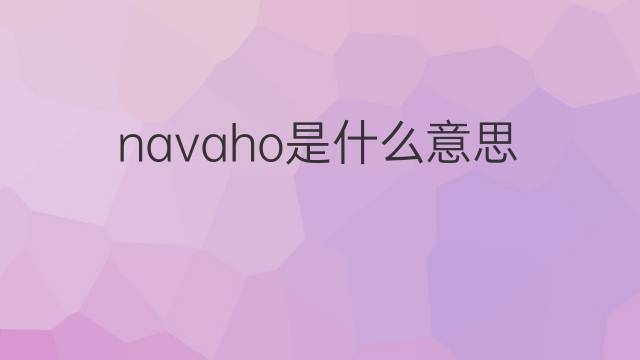 navaho是什么意思 navaho的中文翻译、读音、例句