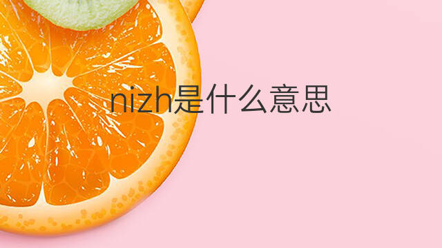 nizh是什么意思 nizh的中文翻译、读音、例句