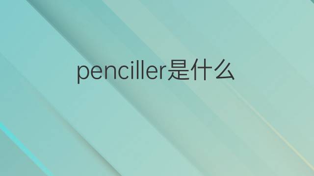 penciller是什么意思 penciller的中文翻译、读音、例句
