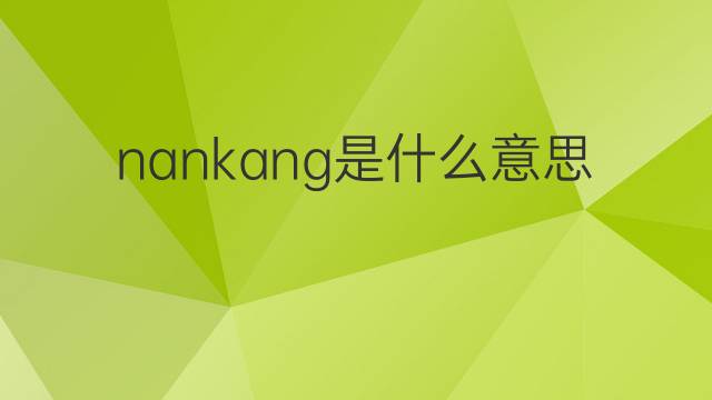 nankang是什么意思 nankang的中文翻译、读音、例句