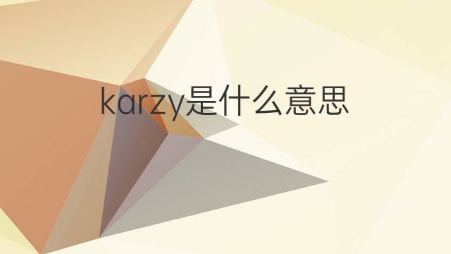 karzy是什么意思 karzy的中文翻译、读音、例句