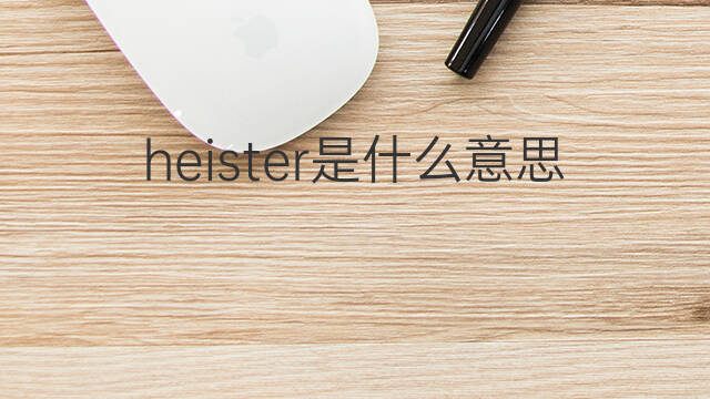 heister是什么意思 heister的中文翻译、读音、例句