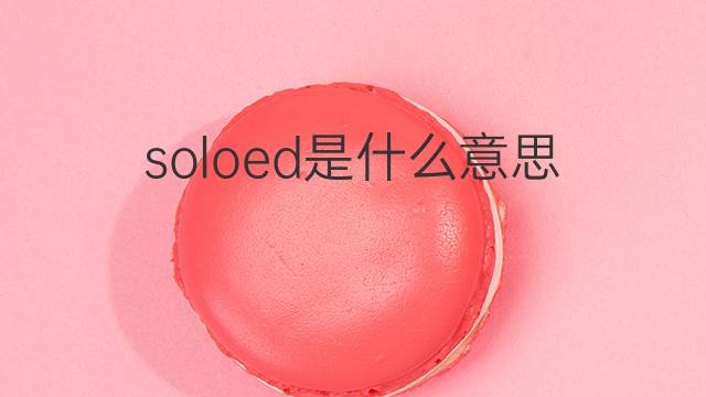 soloed是什么意思 soloed的中文翻译、读音、例句