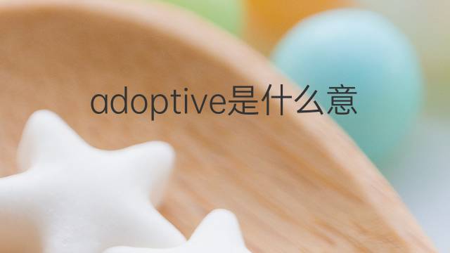 adoptive是什么意思 adoptive的中文翻译、读音、例句