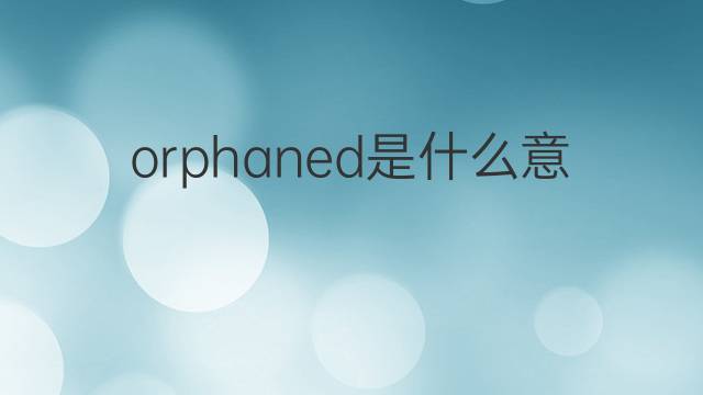orphaned是什么意思 orphaned的中文翻译、读音、例句
