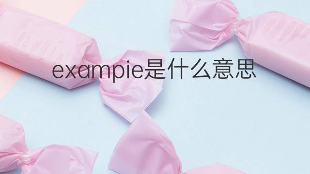 exampie是什么意思 exampie的中文翻译、读音、例句