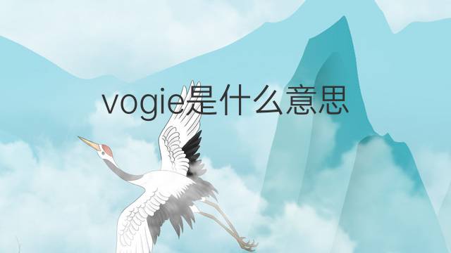 vogie是什么意思 vogie的中文翻译、读音、例句
