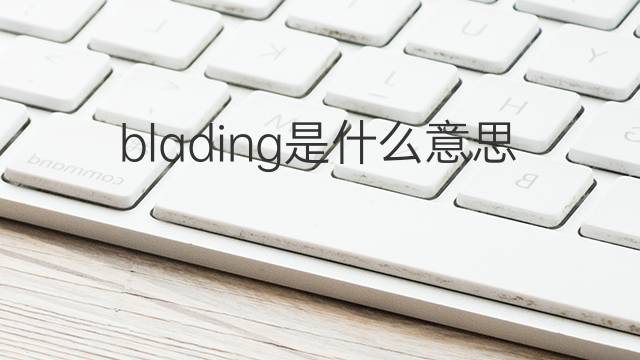blading是什么意思 blading的中文翻译、读音、例句