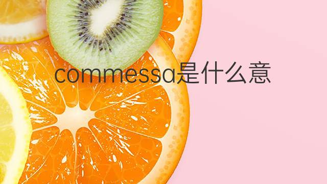 commessa是什么意思 commessa的中文翻译、读音、例句