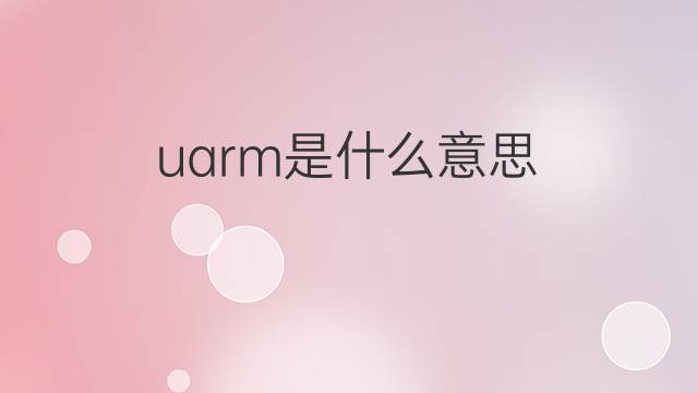 uarm是什么意思 uarm的中文翻译、读音、例句