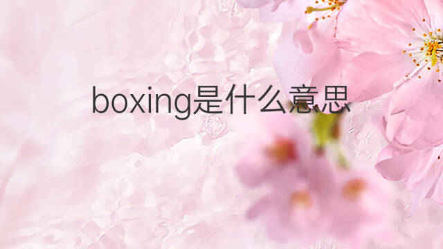 boxing是什么意思 boxing的中文翻译、读音、例句