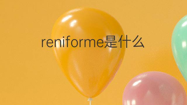 reniforme是什么意思 reniforme的翻译、读音、例句、中文解释