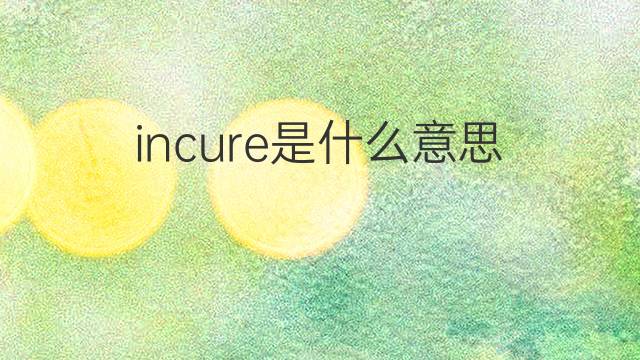 incure是什么意思 incure的中文翻译、读音、例句