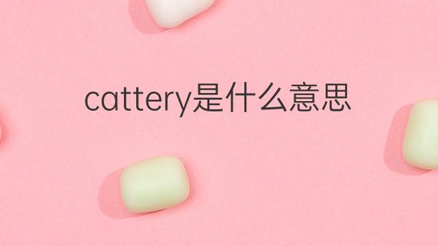 cattery是什么意思 cattery的中文翻译、读音、例句