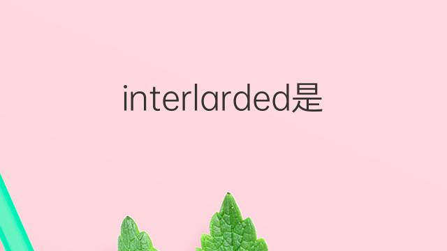 interlarded是什么意思 interlarded的中文翻译、读音、例句
