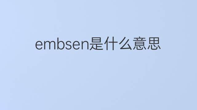 embsen是什么意思 embsen的中文翻译、读音、例句