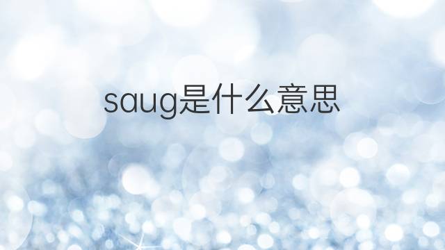 saug是什么意思 saug的中文翻译、读音、例句