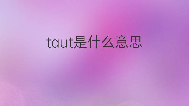 taut是什么意思 taut的中文翻译、读音、例句