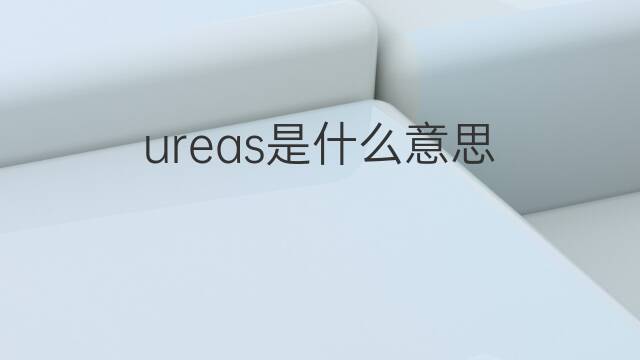 ureas是什么意思 ureas的中文翻译、读音、例句