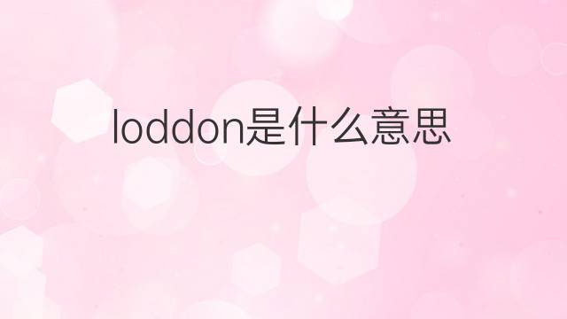 loddon是什么意思 loddon的中文翻译、读音、例句