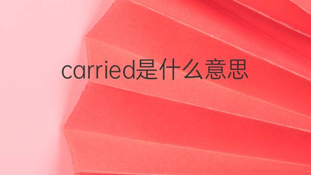 carried是什么意思 carried的中文翻译、读音、例句