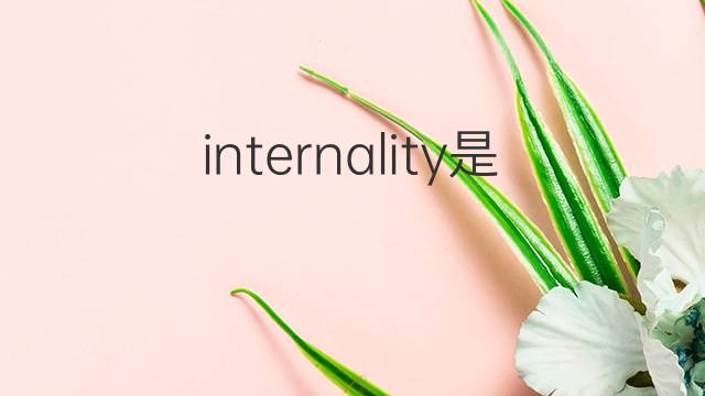 internality是什么意思 internality的中文翻译、读音、例句