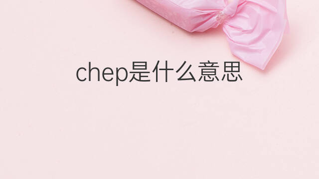 chep是什么意思 chep的中文翻译、读音、例句