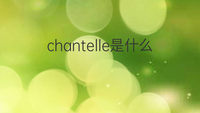 chantelle是什么意思 chantelle的中文翻译、读音、例句