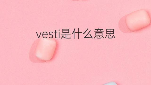 vesti是什么意思 vesti的翻译、读音、例句、中文解释