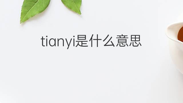 tianyi是什么意思 tianyi的中文翻译、读音、例句