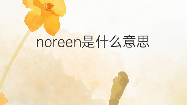 noreen是什么意思 noreen的中文翻译、读音、例句