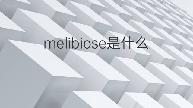 melibiose是什么意思 melibiose的翻译、读音、例句、中文解释