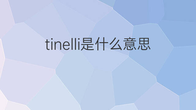 tinelli是什么意思 tinelli的中文翻译、读音、例句