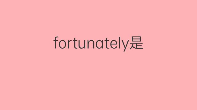 fortunately是什么意思 fortunately的翻译、读音、例句、中文解释
