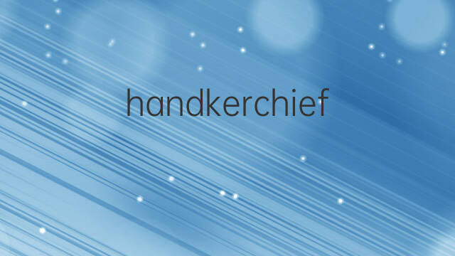 handkerchief是什么意思 handkerchief的中文翻译、读音、例句