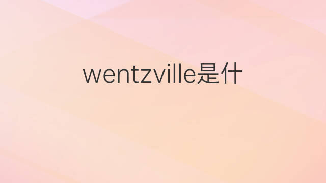 wentzville是什么意思 wentzville的中文翻译、读音、例句