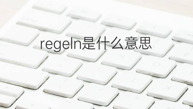 regeln是什么意思 regeln的中文翻译、读音、例句