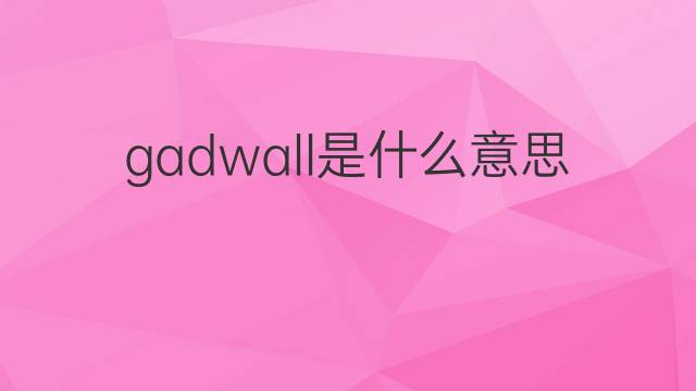 gadwall是什么意思 gadwall的中文翻译、读音、例句