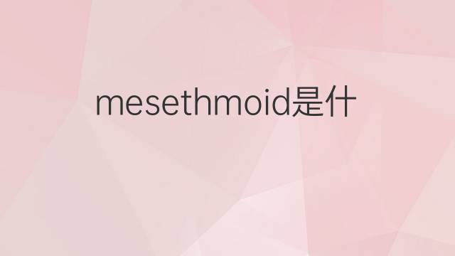 mesethmoid是什么意思 mesethmoid的中文翻译、读音、例句