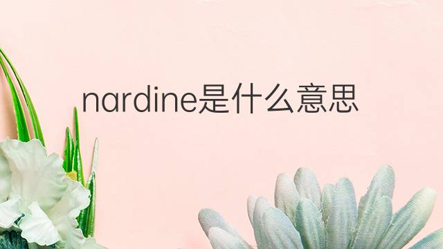 nardine是什么意思 nardine的中文翻译、读音、例句