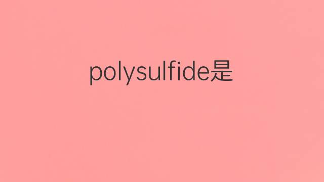 polysulfide是什么意思 polysulfide的中文翻译、读音、例句
