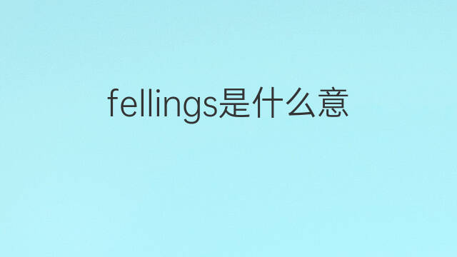 fellings是什么意思 fellings的中文翻译、读音、例句