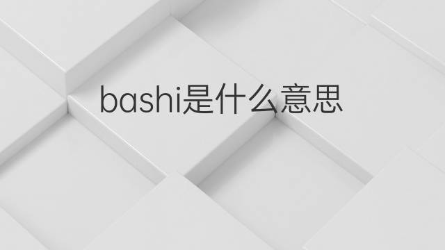 bashi是什么意思 英文名bashi的翻译、发音、来源