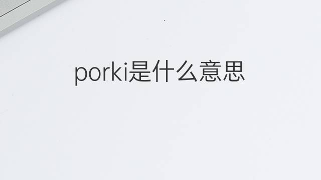 porki是什么意思 porki的中文翻译、读音、例句
